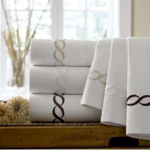  Cable Embroidery King Sheets By Kassatex Fine Lines: Home & Kitchen