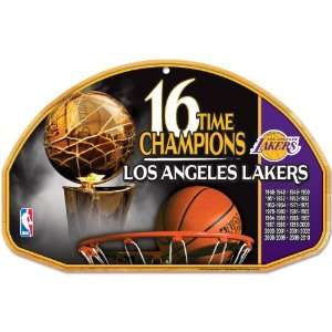  Wincraft Los Angeles Lakers 16 Time Champions Wood Sign 
