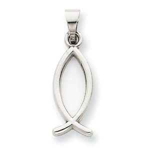  14k Gold White Gold Ichthus Fish Charm Jewelry