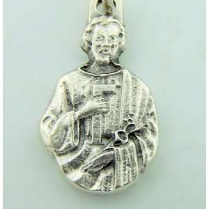  Charm Bracelet Catholic Medal Silver Gild Saint St Joseph The Worker