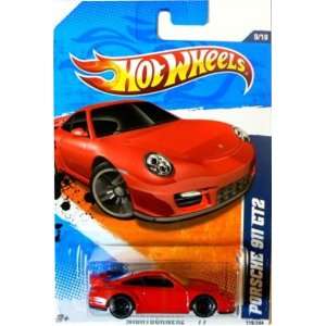  Hot Wheels Porsche 911 GT2 119 RED Nightburnerz 2011: Toys 