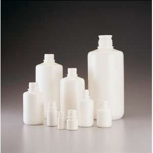   Narrow Mouth Boston Rounds White HDPE Bottle, w/out Closure, case/125