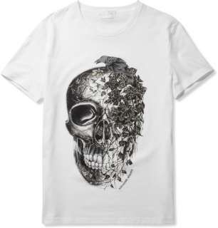 Alexander McQueen Skull and Ivy Print Cotton T Shirt  MR PORTER