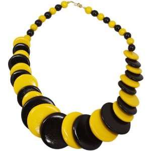  NFL Green Gold Escalating Wooden Bead Necklace Sports 