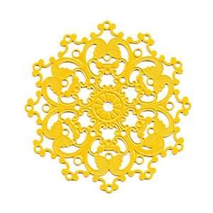  Yellow Color Coated Brass Filigree Stamping By Ezel   Lace 