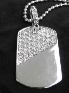 DOG TAG*KETTE*JUMBO Crystal BLING*MONEY*CASH*ICED OUT  