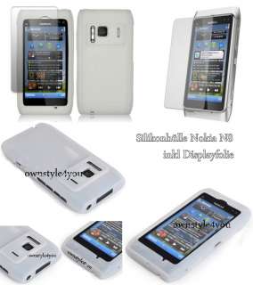 Silikon hülle für Nokia N8 Case Tasche + Gratis Folie  