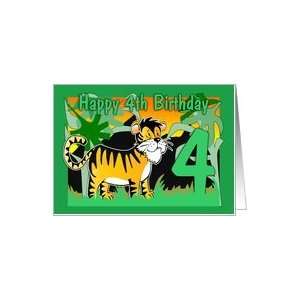  4th Birthday Card   Tiger Card Toys & Games