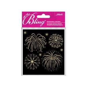  Bling   Gold Fireworks Dimensional Stickers Office 