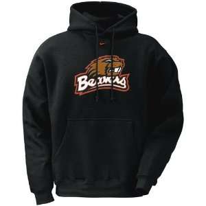   State Beavers Black Classic Logo Hoody Sweatshirt: Sports & Outdoors
