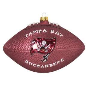  BSS   Tampa Bay Buccaneers NFL Glass Football Ornament (5 