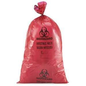  36 x 58 44 55 Gallon Red Biohazard Trash Liner Kitchen 