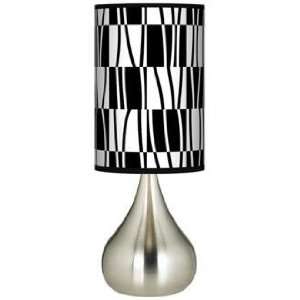  Reverb Black and White Giclee Big Kiss Table Lamp
