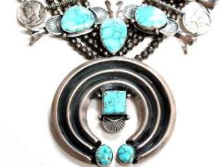 Aaron Toadlena Number 8 Turquoise Dime Necklace  