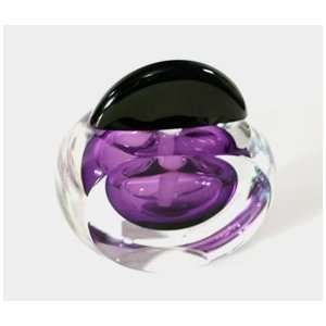   Art Glass, Perf  Lilac Geometric Mini Perfume Bottle