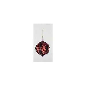   and Red Leopard Print Glitter Ball Christmas Ornament