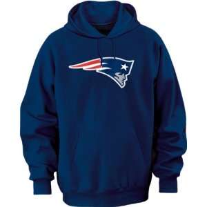   England Patriots Navy Tek Patch Hooded Sweatshirt: Sports & Outdoors