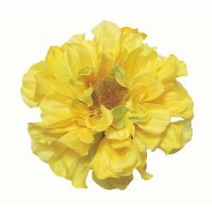  NEW Bright Yellow Zinnia Hair Flower Clip, Limited 