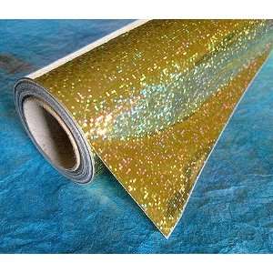  Holographic Mylar Roll  Gold Dots 15.75in x 16ft Arts 