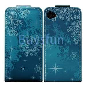   Stars Style FLIP LEATHER CASE COVER FOR APPLE IPHONE 4 4G  