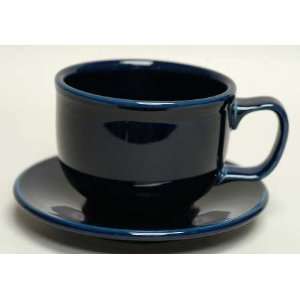 Homer Laughlin Fiesta Cobalt Blue (Newer) Jumbo Cup & Saucer Set 