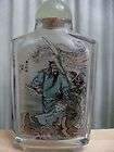 Chinese Guan Gong Warrior Painted inside Glass Snuff Bottle