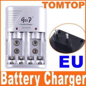 EU Ni MH/Ni Cd AA/AAA/9V Rechargeable Battery Charger  
