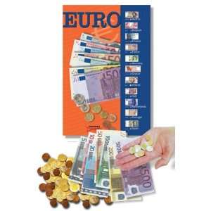  Euro Bills, Coins, and Poster Set