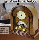 Soundmaster NR 350 Nostalgie Radio mit Uhr + Wecker,Ech