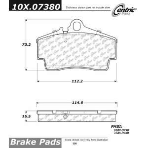  Centric Parts, 102.07380, CTek Brake Pads Automotive