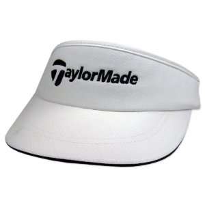  Taylormade Traditional Golf Visor White with Black Logo 