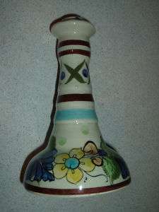Older Mexican Tonala Pottery Candle Stick Holder  Mark  