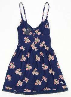 Abercrombie Kids GIRLS NWT Navy Floral Lace Trim Dress Large 11/12 
