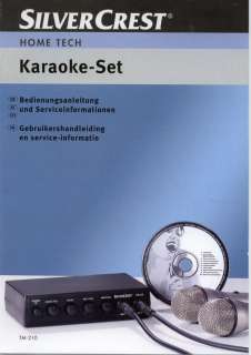 Karaoke Set/Anlage Silvercrest TM210 zum Anschluss an DVD Player 