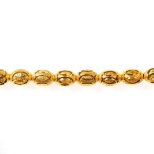  13x10mm Brass with 18k Gold Plating Findings Melon Beads 