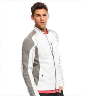 ARMANI EXCHANGE Bi Color Cotton Moto Jacket White NWT  