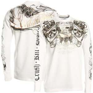  Ecko Unlimited White Crown of Thorns Long Sleeve Thermal 
