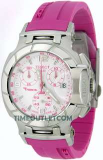  T0482171701701 LADIES PINK Chrono PINK Rubber NEW STYLE FAST SHIP