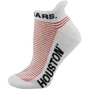   Cougars Ladies White Red Striped Ankle Socks