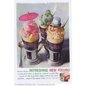   1962 Coke refreshing new feeling Floats Vintage Ad 