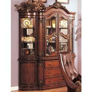 Artemis Cherry Antiqued Gold Dining Room Hutch Buffet  