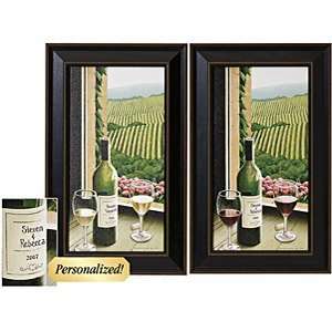  Personalized White Wine Vineyard Print
