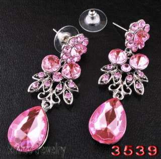   Rhinestone Crystal Beads Prom Bridal Necklace Earrings Jewelry set