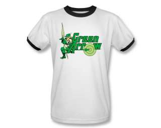 Licensed DC Comics Green Arrow Adult Ringer Shirt S 3XL  