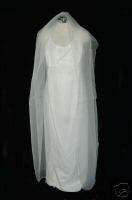 228 Ivory Satin Wedding Gown Mimi Maternity NWT M  