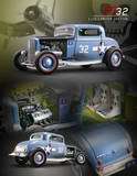 18 Acme 1932 Ford Coupe F432 USN Blue V8 Deuce With Ardun engine 