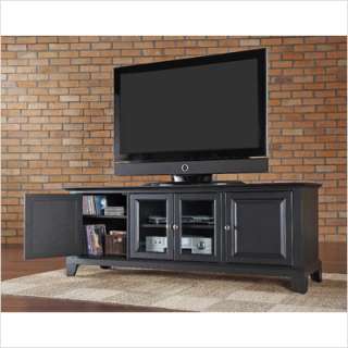 Crosley Newport 60 Low Profile TV Stand in Black KF10005CBK 