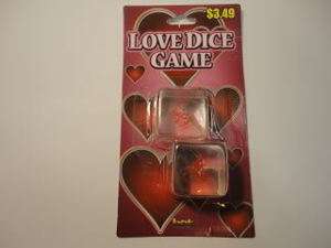 Fun Love Dice Game (2 PC Dices w Words Printed on)  