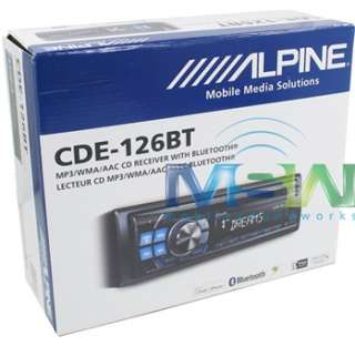 ALPINE® CDE 126BT CAR STEREO CD PLAYER RECEIVER w/ BUILT IN BLUETOOTH 