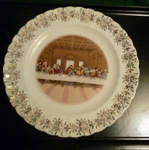 Sanders Mfg Lords Supper China Dinner Plate Scalloped  